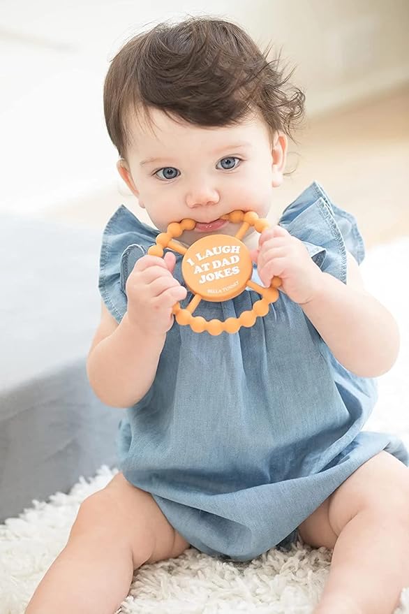 Bella Tunno Happy Teether ??Soft & Easy Grip Baby Teether Toy, Silicone Teether Ring to Help Soothe Gums