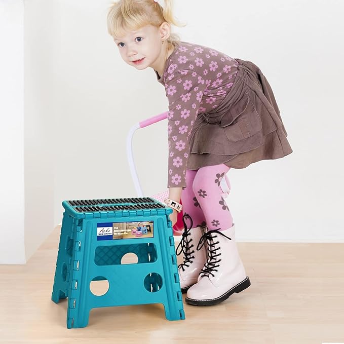 ACKO Folding Step Stool - 13" Premium Heavy Duty Foldable Stool for Adults, Kitchen Garden Bathroom Stepping Stool (10 Pack)