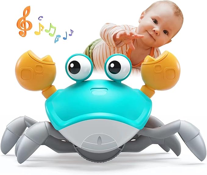 Crawling Crab Baby Toy, Kids Play Boats Crab 3-6 6-12 9-12 12-18