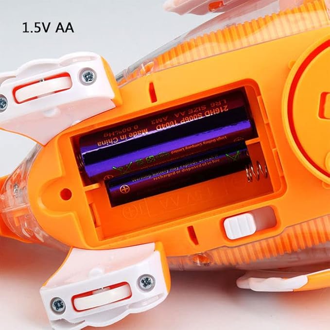 Nenekal Transparent Electric Gear Gold Fish Toddler Toys with Music 3+