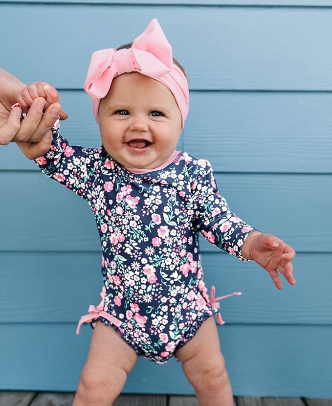 RuffleButtsÂŽ Girls Swim Bow Headband