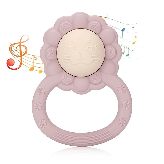 Socub Silicone Baby Shake Rattle Toy for Babies 3-6, 12 18 Months