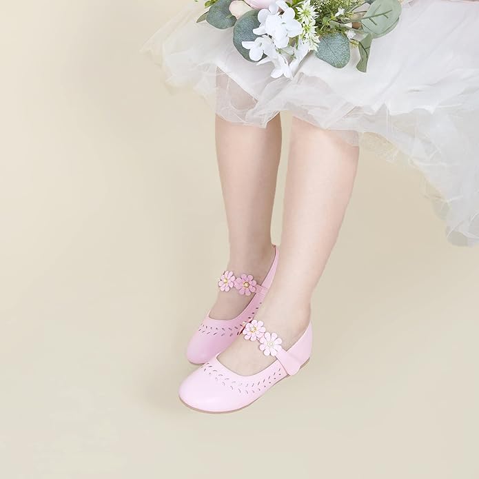 Felix & Flora Girls Toddler Little Ballet Shoes - Flower