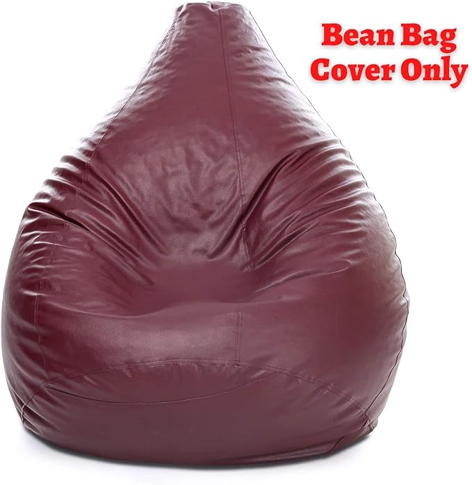 Bean Bag Cover Recliner Bean Bag Cover Organizing Storage Water Resistant Furniture for Kids and Adults Color Marron Size XXL (42 x 24) Inches