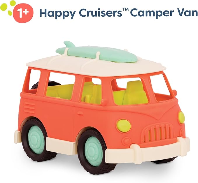 B. toys – Toy Camper Van – Retro Van – Campervan with Movable Parts – Toy Cars for Toddlers, Kids – 12 Months + – Happy Cruisers - Camper Van