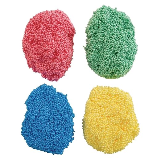 Colorations IncredibleFoam Dough, 4 Colors, 3 1/2 ounces each, Plastic Tubs for Storage, Foam Modeling Dough for Kids, Mess Free Dough, Sensory Modeling Dough, Non Drying for Reshaping, Non Toxic
