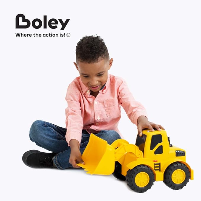 Boley Builders Large Bulldozer Front Loader Truck with Lights and