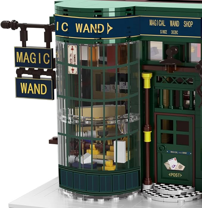 Post Shop Building Block Set,Handmade Mini Modern Model House for Lover Friend Gift Building Block Model for Kids Adults Boys Girls Age 8+,1420pcs