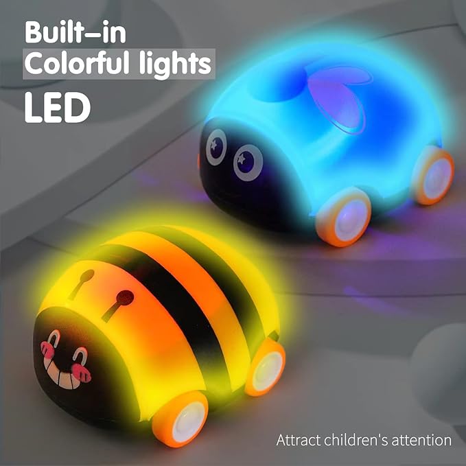 DAZHONG Toys Cars Set Light Up Friction Powered Vehicle Play 3+ Years