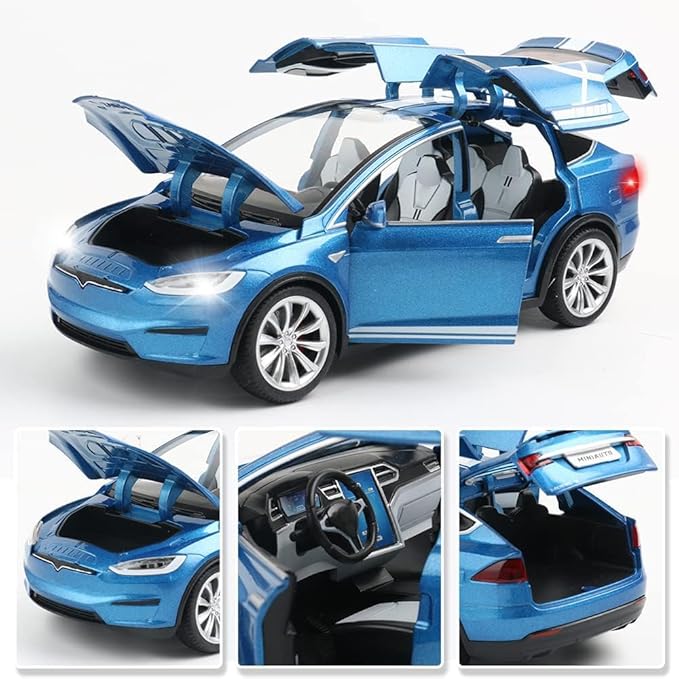 1:24 Scale Model X Alloy Car Model Diecast Toy Vehicles for Kids, Car Model Toy,Pull Back Alloy Car with Lights and Music Girls.(1:24 Model
