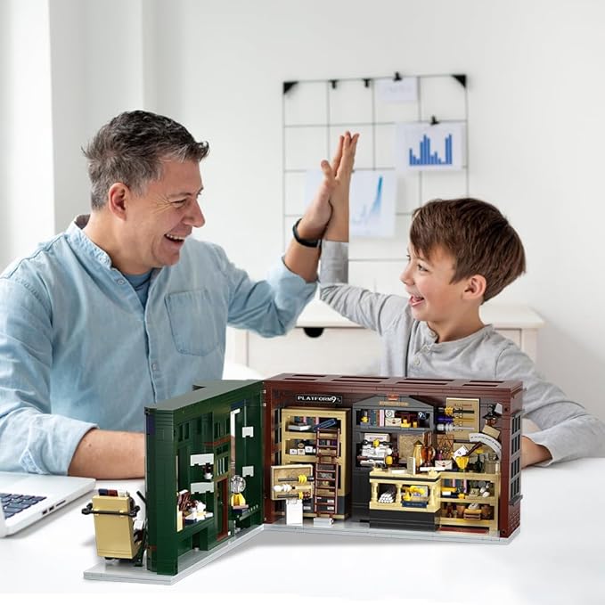 Post Shop Building Block Set,Handmade Mini Modern Model House for Lover Friend Gift Building Block Model for Kids Adults Boys Girls Age 8+,1420pcs
