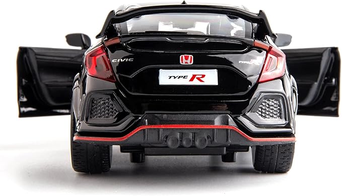 Compatible for 1:32 Diecasting Alloy Honda Civic Type-R Car Model Toy Car,Pull Back Alloy Car with Lights and Sound, Open Door for Kids Gift