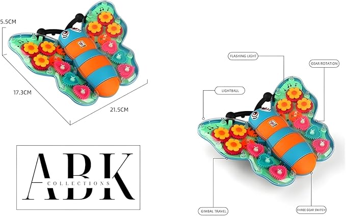 ABK Transparent Toy Car - with Visible Colored Moving Gear