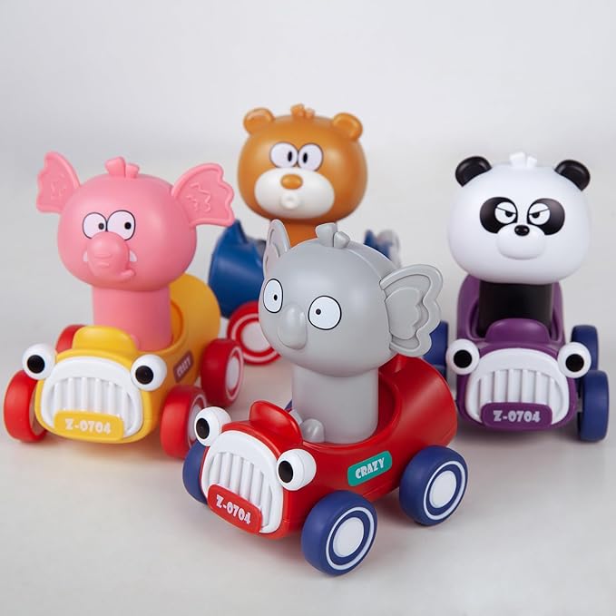 Animal Car Toy Press and Go Toy Cars for 1 2 3 Year Old,Birthday Gift for Toddlers 1-3 1 Year 12 18 4