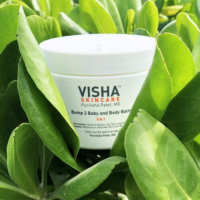 Visha Skincare Bump 2 Baby 5 in 1 Multitasking Body Balm, Soothes and Relieves Dry 10 oz