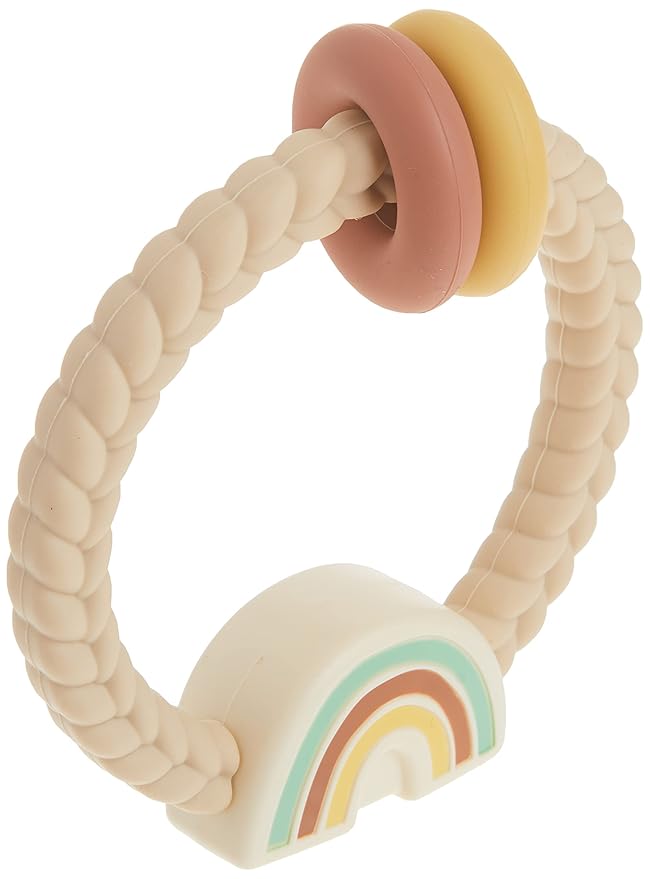 Itzy Ritzy Silicone Teether with Rattle; Rattle Teether Features Rattle 3 Months