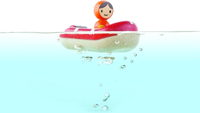PlanToys Coastguard Bath And Water Play Toy (5668) | Sustainably Made from Rubberwood and Non-Toxic Paints and Dyes