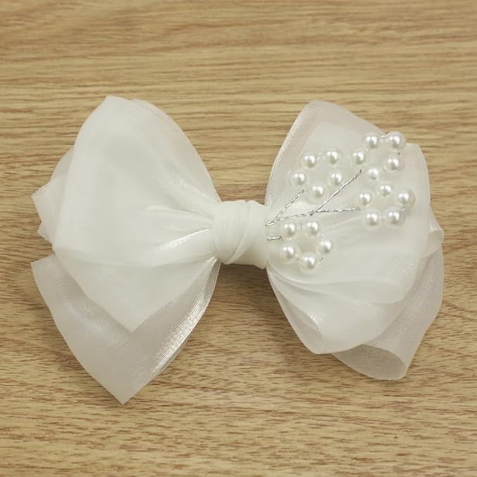 Off White First Communion Hair Accessories Pearl Tree Embellishments White -1Pcs