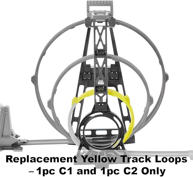 Replacement Parts for Hot Wheels Track Builder Unlimited Triple Loop GLC96 ~ 2 Yellow C1 and C2