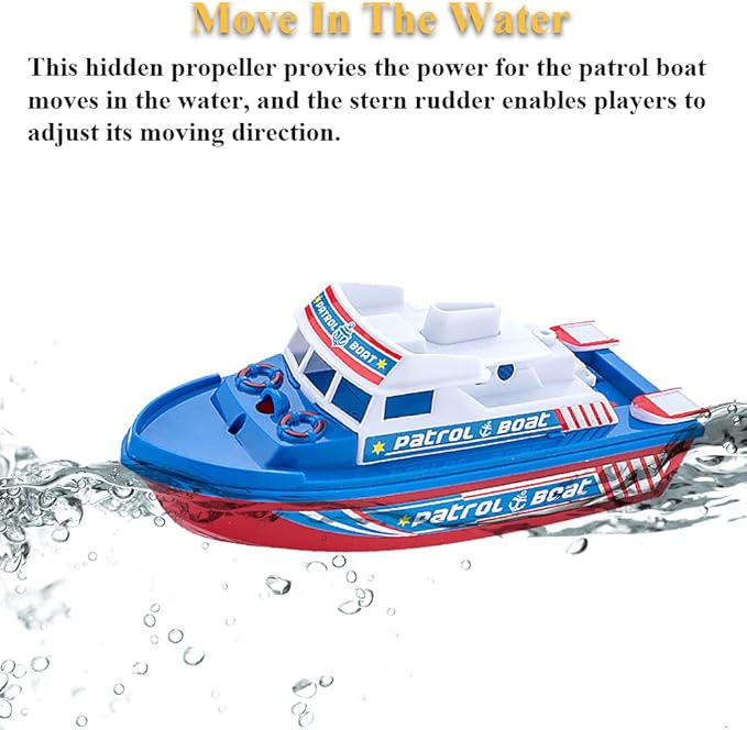 Electric Marine Patrol Boat Water Toy, Coast Guard Vessel Toy 2)