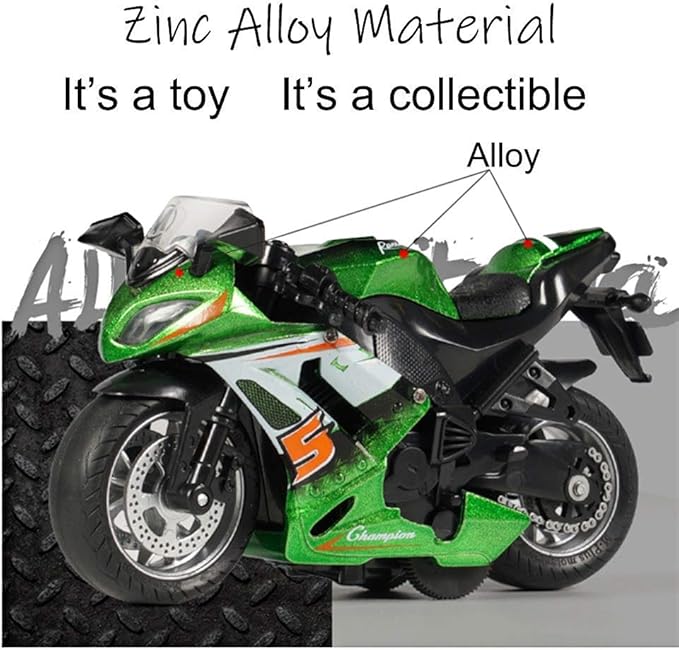 Pull Back Motorcycle Toys, Tiny Gift with Music Lighting 3 4 5 6 7 8