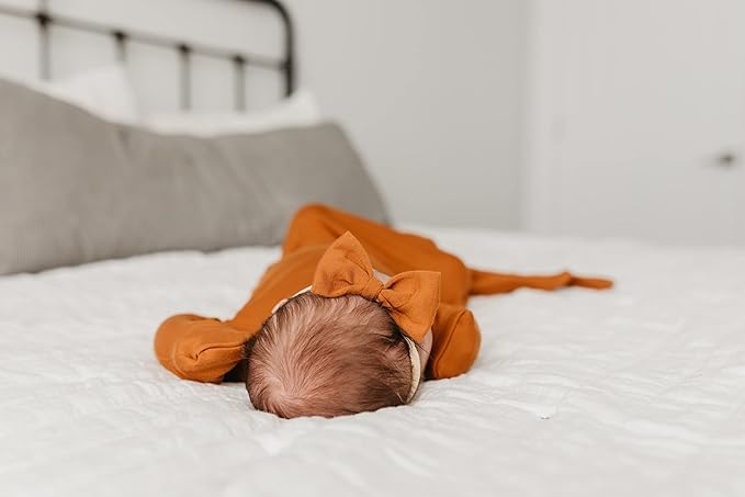 Copper Pearl Baby Bows: Stylish Headbands for Baby Girls, Premium Soft and Stretchy Baby Headbands