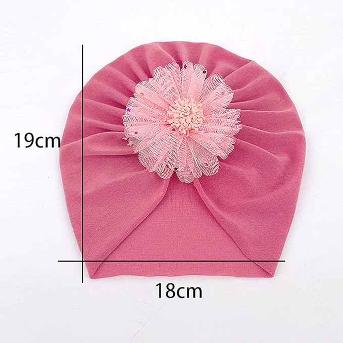 XYX Baby Girl Toddlers Breathable Cotton Hat Newborn Knotted Hat