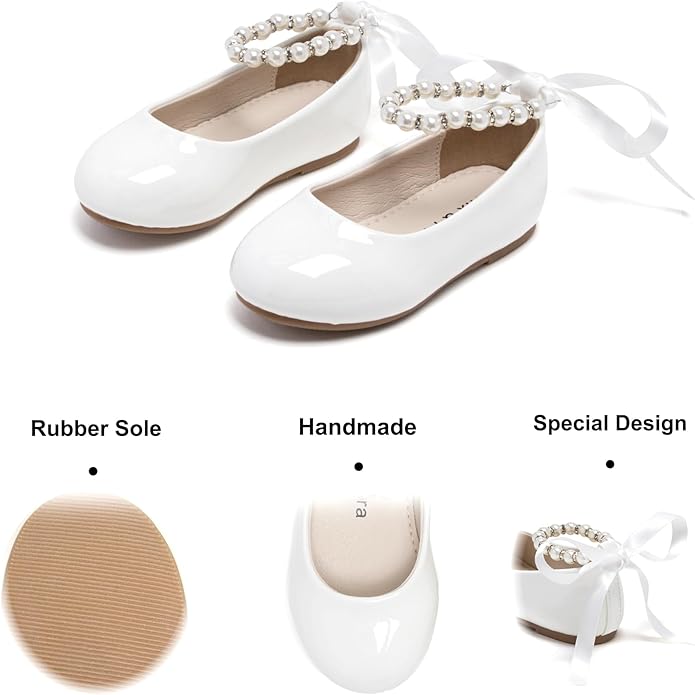 Felix & Flora Girls Toddler Little Ballet Shoes - Flower