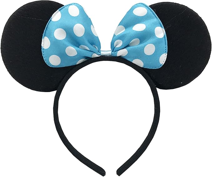 Mouse Ears Headband Shiny Mouse Ears Bows Hairband for Birthday