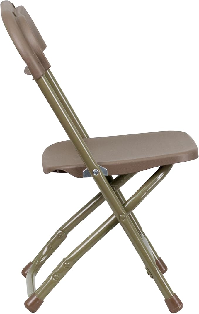 Flash Furniture Timmy 10 Pk. Kids Brown Plastic Folding Chair