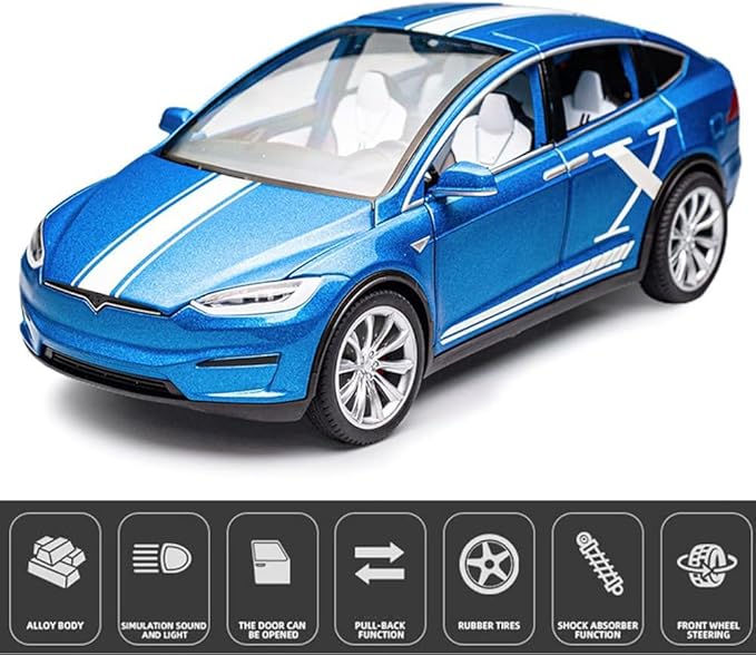 1:24 Scale Model X Alloy Car Model Diecast Toy Vehicles for Kids, Car Model Toy,Pull Back Alloy Car with Lights and Music Girls.(1:24 Model
