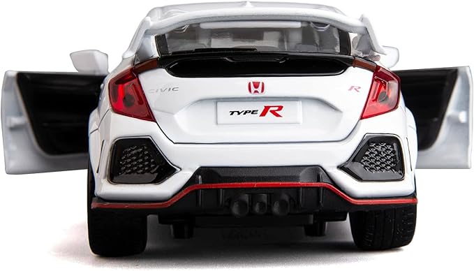 Compatible for 1:32 Diecasting Alloy Honda Civic Type-R Car Model Toy Car,Pull Back Alloy Car with Lights and Sound, Open Door for Kids Gift 3-5,Children‘s Gift