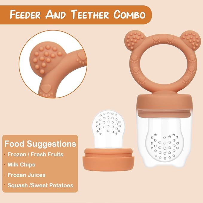 Baby Breastmilk Popsicle Molds & Baby Fruit Feeder (3 Pack), WAJIAYON Baby Food Freezer Tray Storage Containers