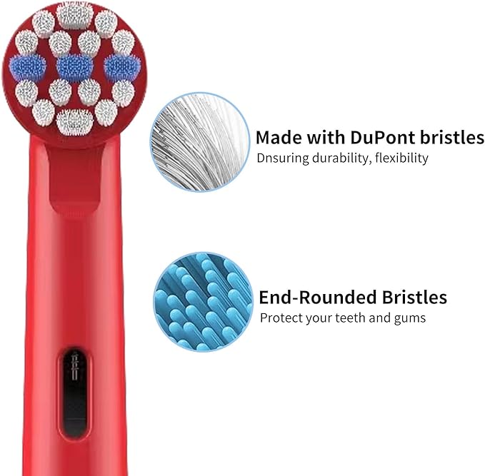 8pcs Kids Replacement Heads Compatible with Braun Oral B Kids Electric Toothbrush, Ultra Soft Bristles