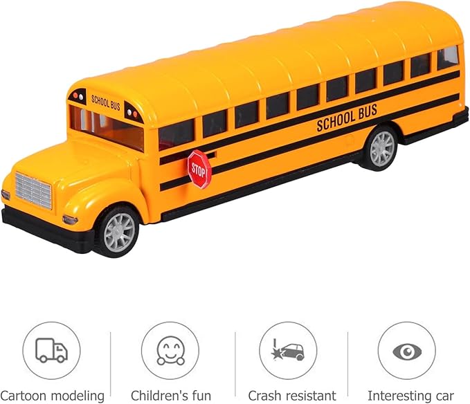 NUOBESTY Toddler Toys Toddler Toys Infant Toys Playset Bus Model 1Pc Yellow