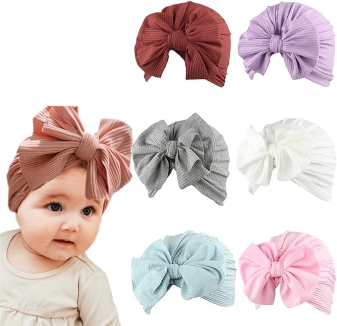 XYX Baby Girl Toddlers Breathable Cotton Hat Newborn Knotted Hat