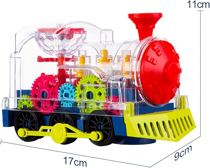 Berry President Transparent Electric Gear Train Toy with Flashing Lights 2 3 4 5