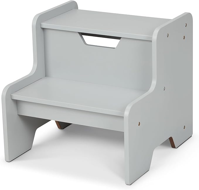Melissa & Doug Kids Furniture Wooden Step Stool - Gray