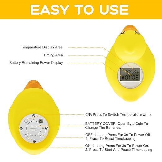 Baby Bath Tub Water Thermometer - (Upgraded Version) Digital Water