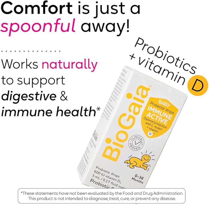 BioGaia Immune Active Baby Probiotic Drops + Vitamin D | for Digestive & Immune Health 0-36 Months