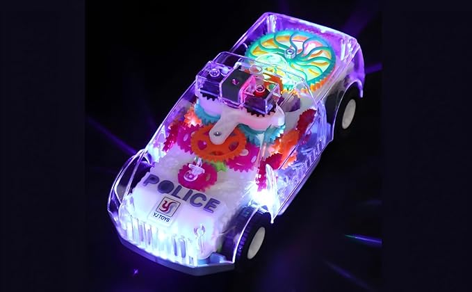 ABK Transparent Toy Car - with visible colored moving Gear