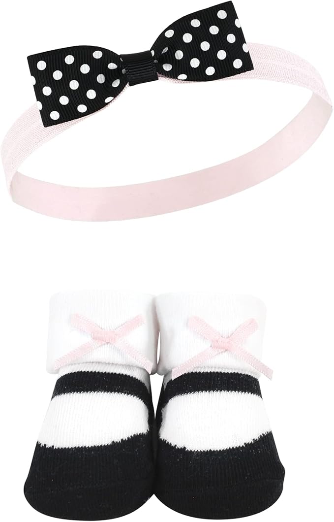 Hudson Baby Girl's Headband and Socks Giftset