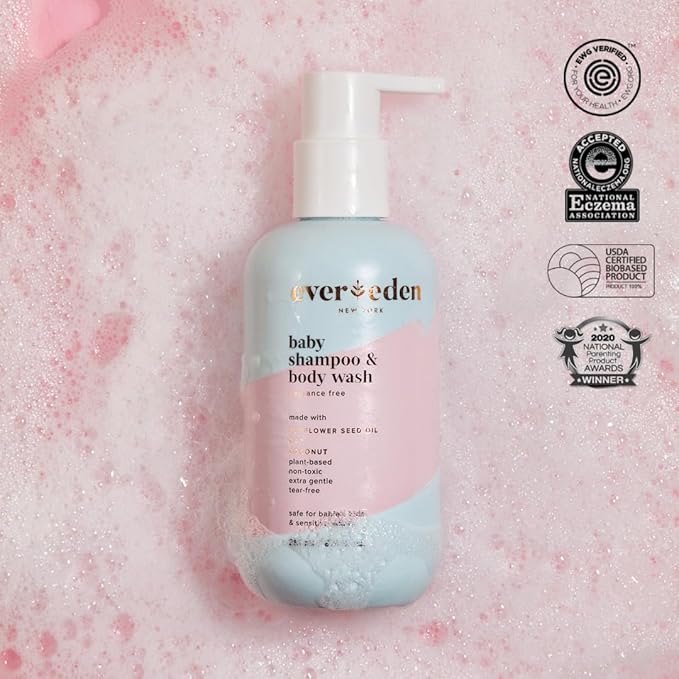 Evereden Baby Shampoo and Body Wash 8.5 fl oz. | Clean and Gentle Baby Care