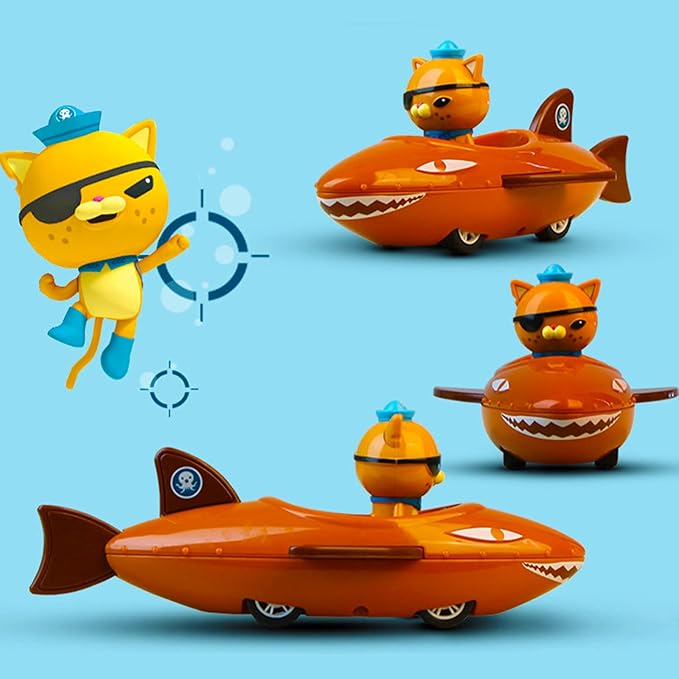 GUP Toy, 3Pcs GUP Racers Vehicle Rescue Ship Pull Back 3 Vehicle 3 Figure