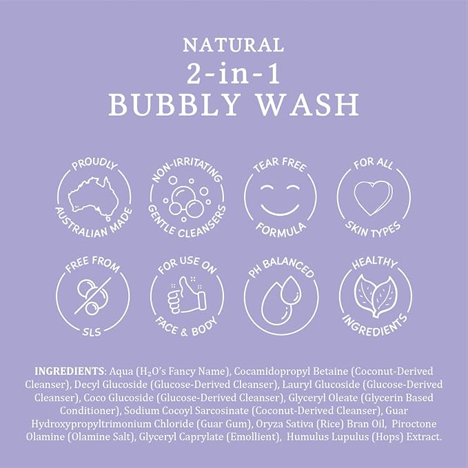 MooGoo 2-in-1 Bubbly Wash - A gentle cleansing baby bubble bath, body wash and baby shampoo
