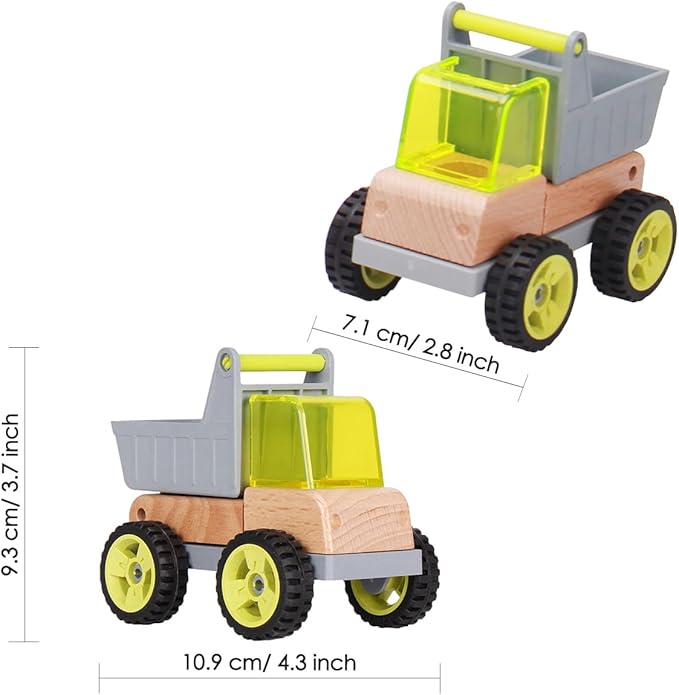 Wooden Construction Truck Mini Simulation Engineering Vehicles for Boys and 3 +