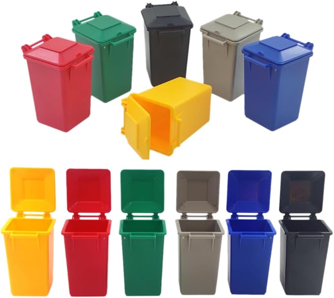 Mini Trash Can Vehicle Toy Set - Kids Pretend Play
