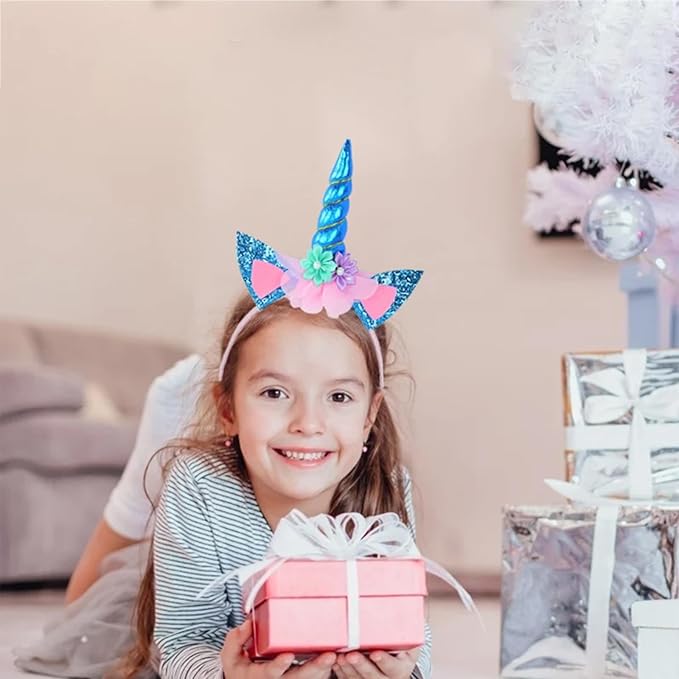 Unicorn Horn Headband Glitter Cute Unicorn Hairband Birthday Party Halloween