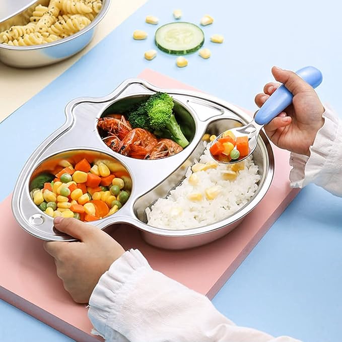 8 Pieces Toddler Utensils, Stainless Steel Toddler Spoons and Forks Kids Silverware Toddler Silverware Set for Safe Dining Baby Utensils (4 Set)