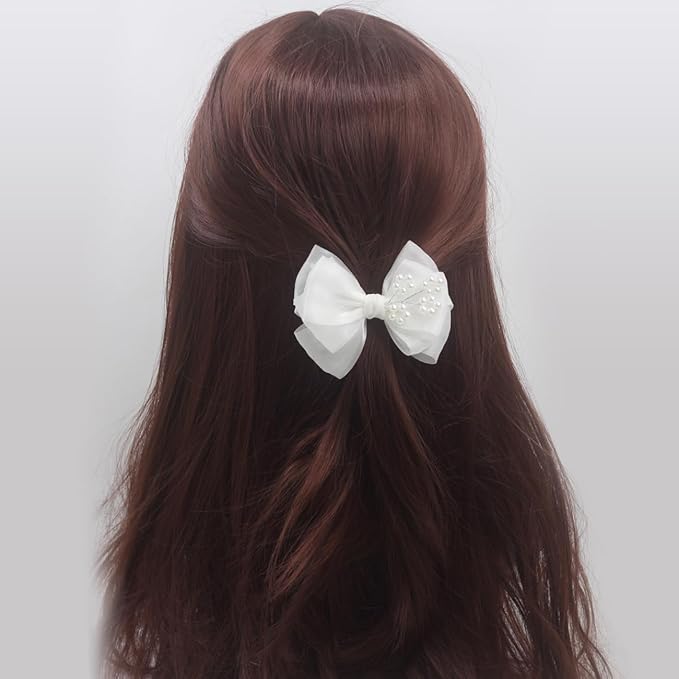 Off White First Communion Hair Accessories Pearl Tree Embellishments White -1Pcs